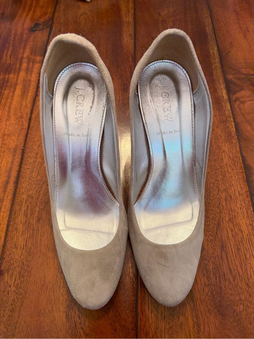 J. Crew Grey Suede Heels